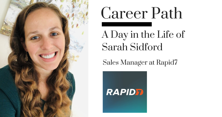 Career Path - Sarah Sidford, Sales Manager at Rapid7 banner image