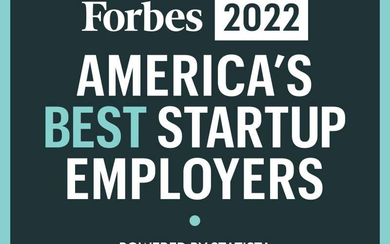 We're excited to share that we've been included on Forbes' Americas Best Startup Employers 2022 list!