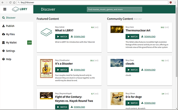 LBRY Screenshot