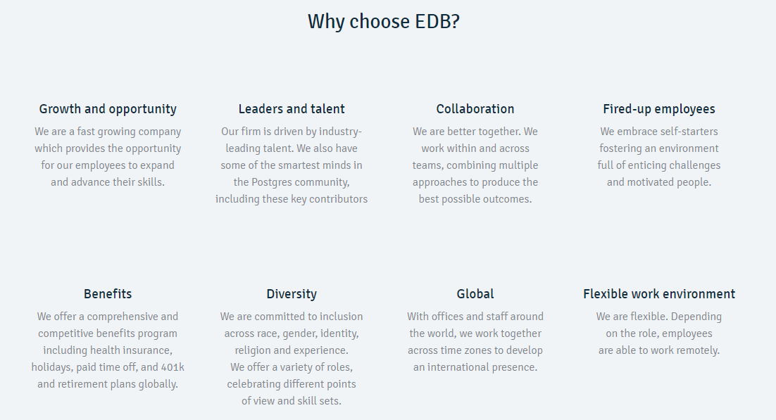 Why Choose EDB