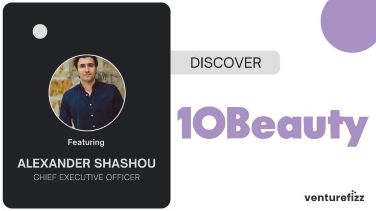 Profile card with Alexander Shashou's portrait on a dark panel, 'Featuring' above his name and 'Chief Executive Officer' title on the left.